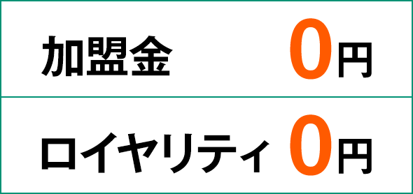 加盟金0円